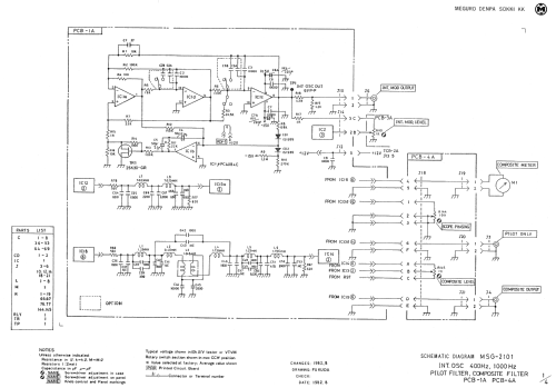 Stereo Signal Generator MSG-2101; Meguro Electronics (ID = 1492637) Equipment