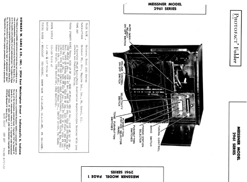 2961 ; Meissner Mfg. Div., (ID = 910060) Radio