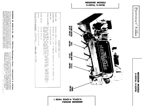 9-1091B ; Meissner Mfg. Div., (ID = 957547) Radio