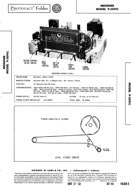 9-1091C FM-AM Tuner; Meissner Mfg. Div., (ID = 2802098) Radio