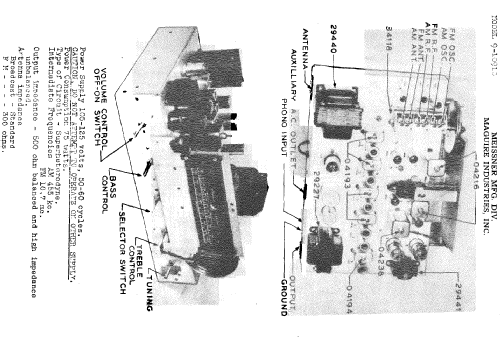 9-1091C FM-AM Tuner; Meissner Mfg. Div., (ID = 290716) Radio