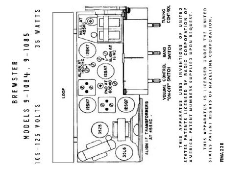 Brewster 9-1084; Meissner Mfg. Div., (ID = 3074290) Radio