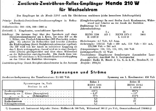 M210-W ; Mende - Radio H. (ID = 28075) Radio