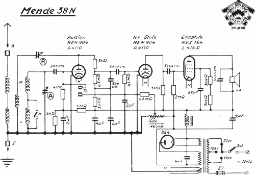 Mende 38 E38N; Mende - Radio H. (ID = 1112451) Radio