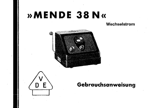 Mende 38 E38N; Mende - Radio H. (ID = 1253794) Radio