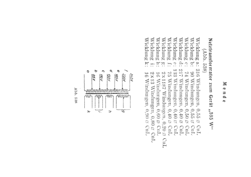 Gross-Super 595W, MGS595W; Mende - Radio H. (ID = 350283) Radio