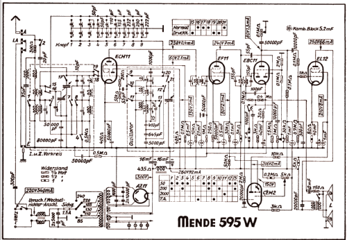 Gross-Super 595W, MGS595W; Mende - Radio H. (ID = 760951) Radio