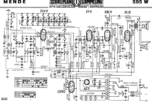 Gross-Super 595W, MGS595W; Mende - Radio H. (ID = 2923314) Radio