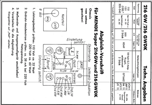 Super MS216GW ; Mende - Radio H. (ID = 413745) Radio