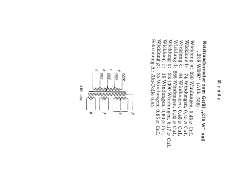 Super MS216-W ; Mende - Radio H. (ID = 350293) Radio