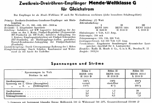 Weltklasse WK G; Mende - Radio H. (ID = 3116264) Radio