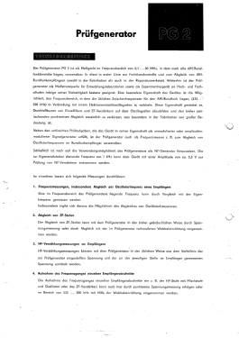 Prüfgenerator PG2; Messelektronik (ID = 2701091) Ausrüstung