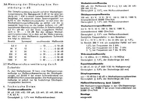 Vielfachmesser III ; Messtechnik (ID = 3035916) Equipment