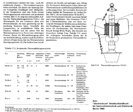 Thermoelektrogenerator TGK-3 {ТГК-3}; Metallamp, Moscow (ID = 1320504) Aliment.