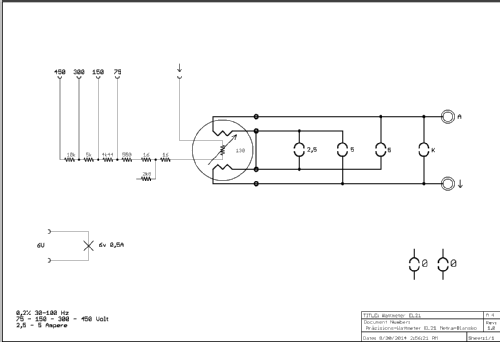 Analog Wattmeter EL21; Metra Blansko; (ID = 1705549) Equipment