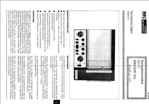 Minigor Kompaktschreiber RE 510; Metrawatt, BBC Goerz (ID = 1424081) Equipment