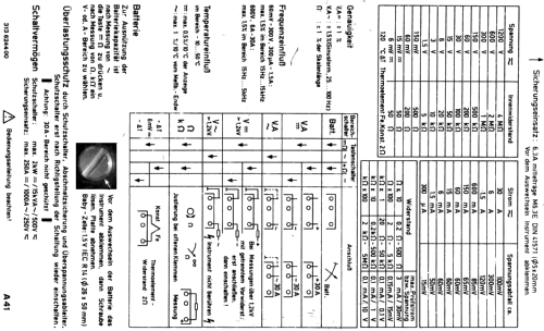 Unigor A41; Metrawatt, BBC Goerz (ID = 2684443) Equipment
