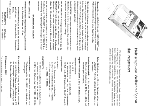 Punktschreiber Multiscript MS2; Metrawatt, BBC Goerz (ID = 750292) Ausrüstung