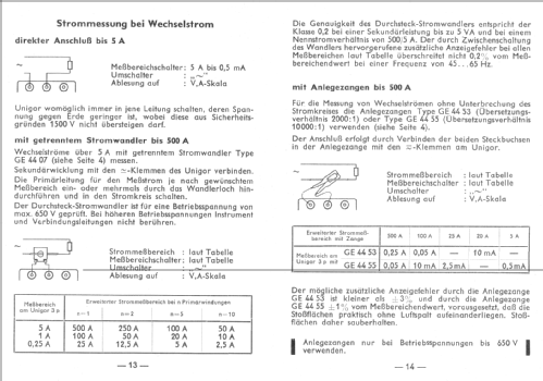 Unigor 3p; Metrawatt, BBC Goerz (ID = 221249) Equipment