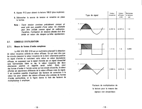 Multimètre numérique 2000 points MX516; Metrix, Compagnie (ID = 958038) Equipment