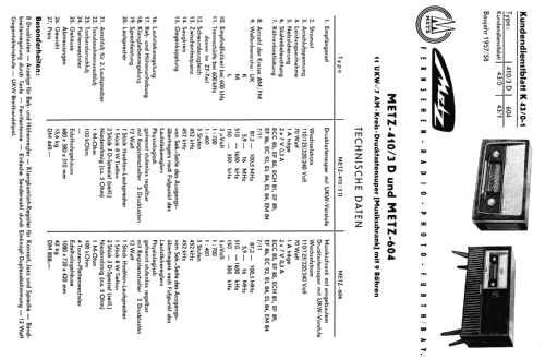 604; Metz Transformatoren (ID = 1331372) Radio
