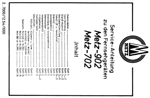 702; Metz Transformatoren (ID = 2534749) Television