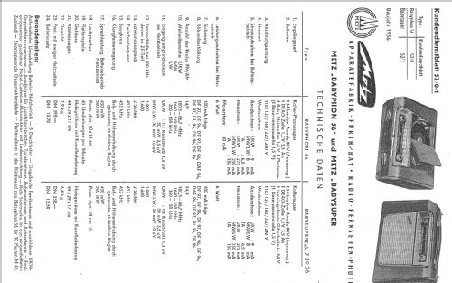 Babyphon 56; Metz Transformatoren (ID = 222570) Radio