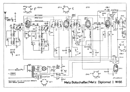 Botschafter W66; Metz Transformatoren (ID = 1569973) Radio