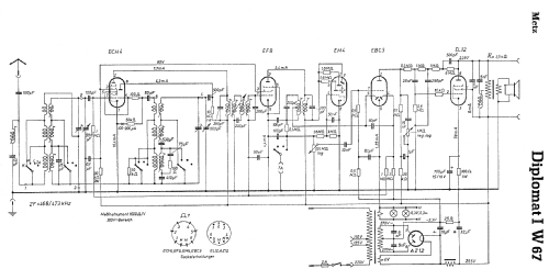 Diplomat MS/W67; Metz Transformatoren (ID = 486548) Radio