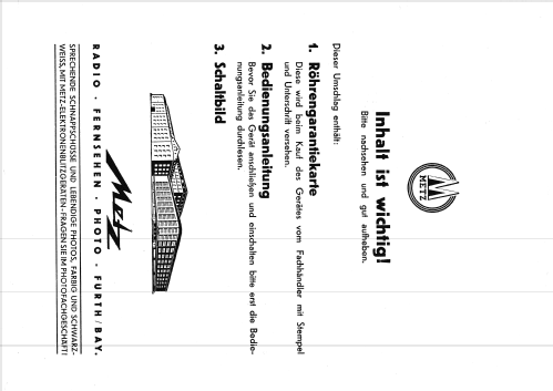 602US Ch= 308; Metz Transformatoren (ID = 2664928) Radio