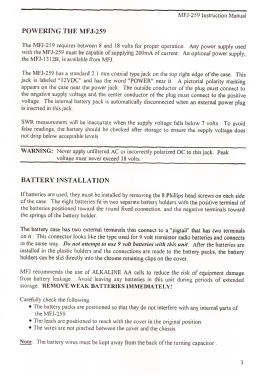 HF/VHF SWR Analyzer MFJ-259; MFJ Enterprises; (ID = 2923082) Amateur-D