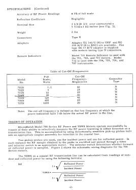 MicroMatch Model 700 Series; Microwave Devices, (ID = 3048458) Equipment