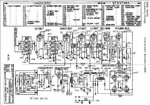 Chassis 14-37A; Midwest Radio Co., (ID = 524691) Radio