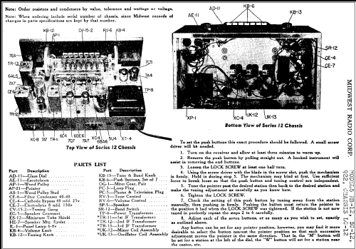 SC-12 Ch= LC-12; Midwest Radio Co., (ID = 291277) Radio