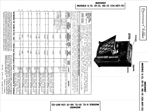 ST-12 Ch= SGT-12; Midwest Radio Co., (ID = 853231) Radio