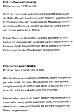 Elektro-Zweiwalzenmangel ; Miele; Gütersloh (ID = 2961073) Household Appliance