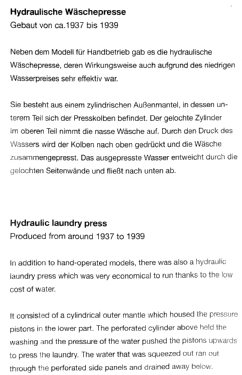 Hydraulische Wäschepresse ; Miele; Gütersloh (ID = 2959251) Household Appliance