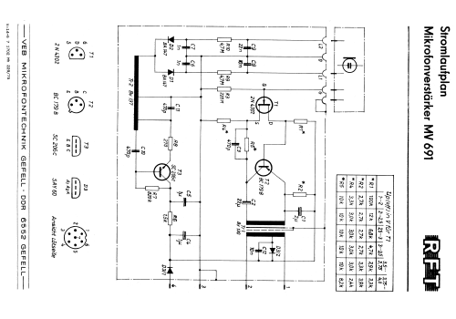 Mikrofonvorverstärker MV691; Mikrofontechnik (ID = 627889) Ampl/Mixer