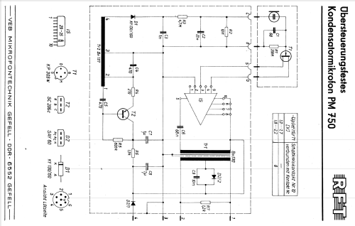 Kondensatormikrofon PM750; Mikrofontechnik (ID = 624493) Micrófono/PU