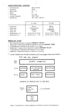 8 Digits Frequency Counter FC 608 n&s; MILAG Elettronica (ID = 2735514) Equipment