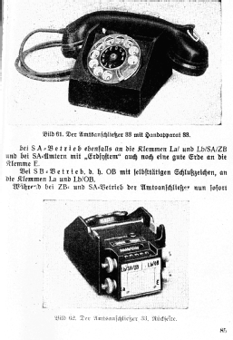 Amtsanschliesser - Telefonapparat 33; Militär verschiedene (ID = 3022977) Telefonia
