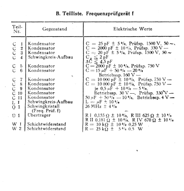 Frequenzprüfgerät f - Frequenzprüfer ; Militär verschiedene (ID = 3039086) Equipment