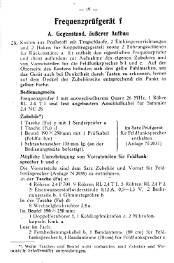 Frequenzprüfgerät f - Frequenzprüfer ; Militär verschiedene (ID = 3039087) Equipment