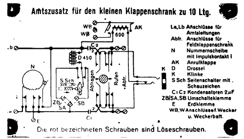 Klappenschrank zu 10 Leitungen; Militär verschiedene (ID = 2206988) Telefonia