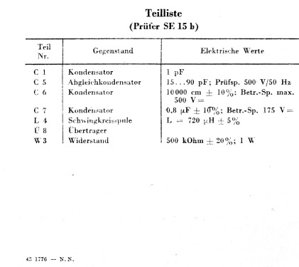 Prüfer Prüf G.SE.15 b; Militär verschiedene (ID = 3041668) Equipment