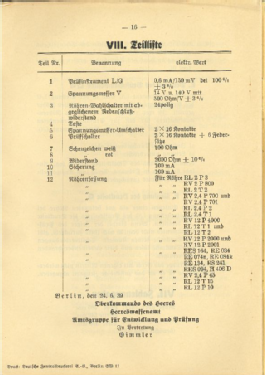 Röhrenprüfgerät - Rprüf. a ; Militär verschiedene (ID = 2961052) Equipment