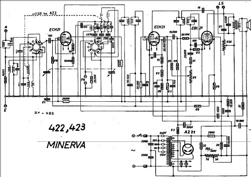 Minerphon 422; Minerva Schweiz (ID = 517665) Radio