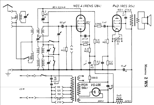 2SW Radio Minerva-Radio Radiola-Radioapparate und, build | Radiomuseum