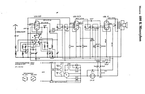 Minerphon 400K; Minerva-Radio (ID = 8450) Radio