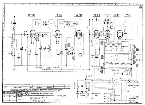 Portable 531F; Minerva-Radio (ID = 108244) Radio